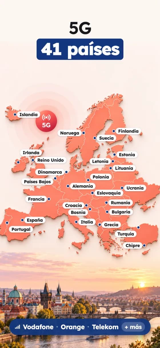 Capturas de pantalla de la app Europe eSIM