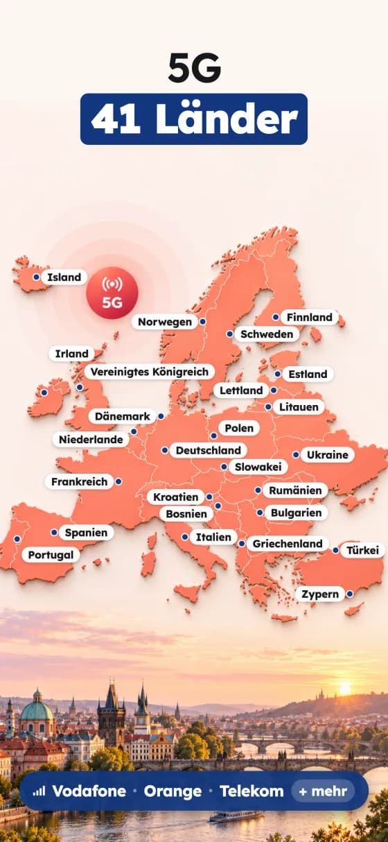 Screenshots der App Europa eSIM